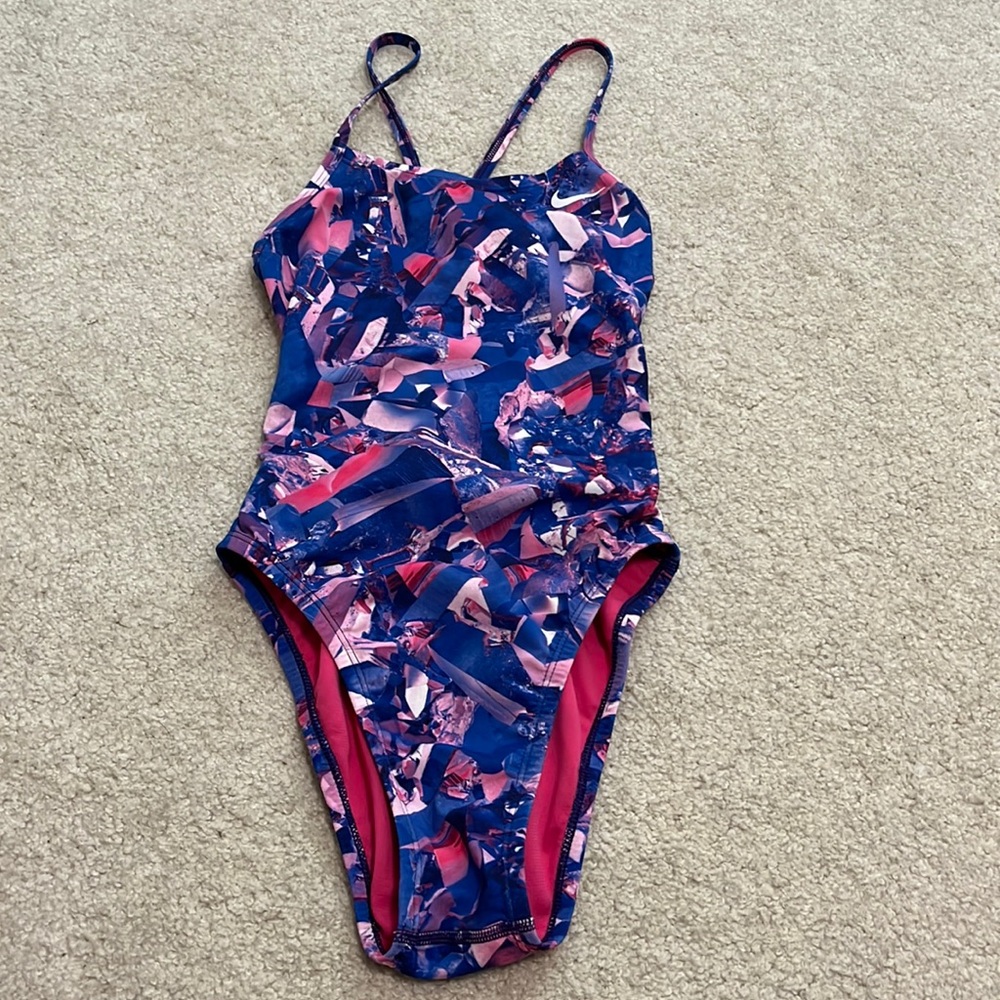 Nike Gemstone Lace Up Tieback Swimsuit